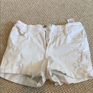 Hollister White Jean Shorts